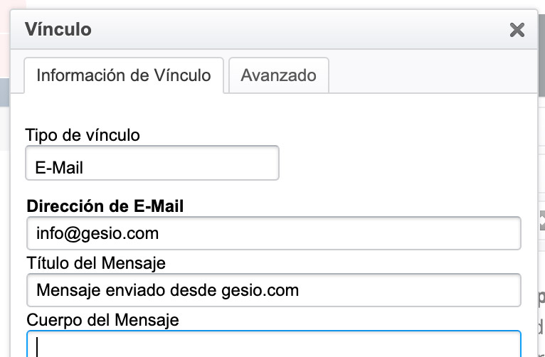 Enlace email